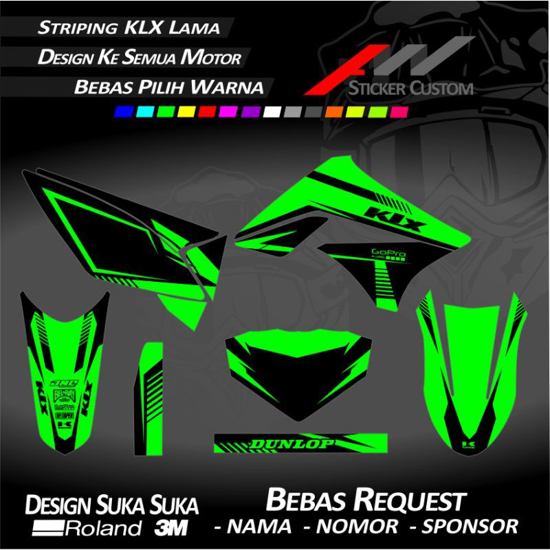 STRIPING STIKER KLX LAMA - KLX 150 LAMA DESAIN CUSTOM