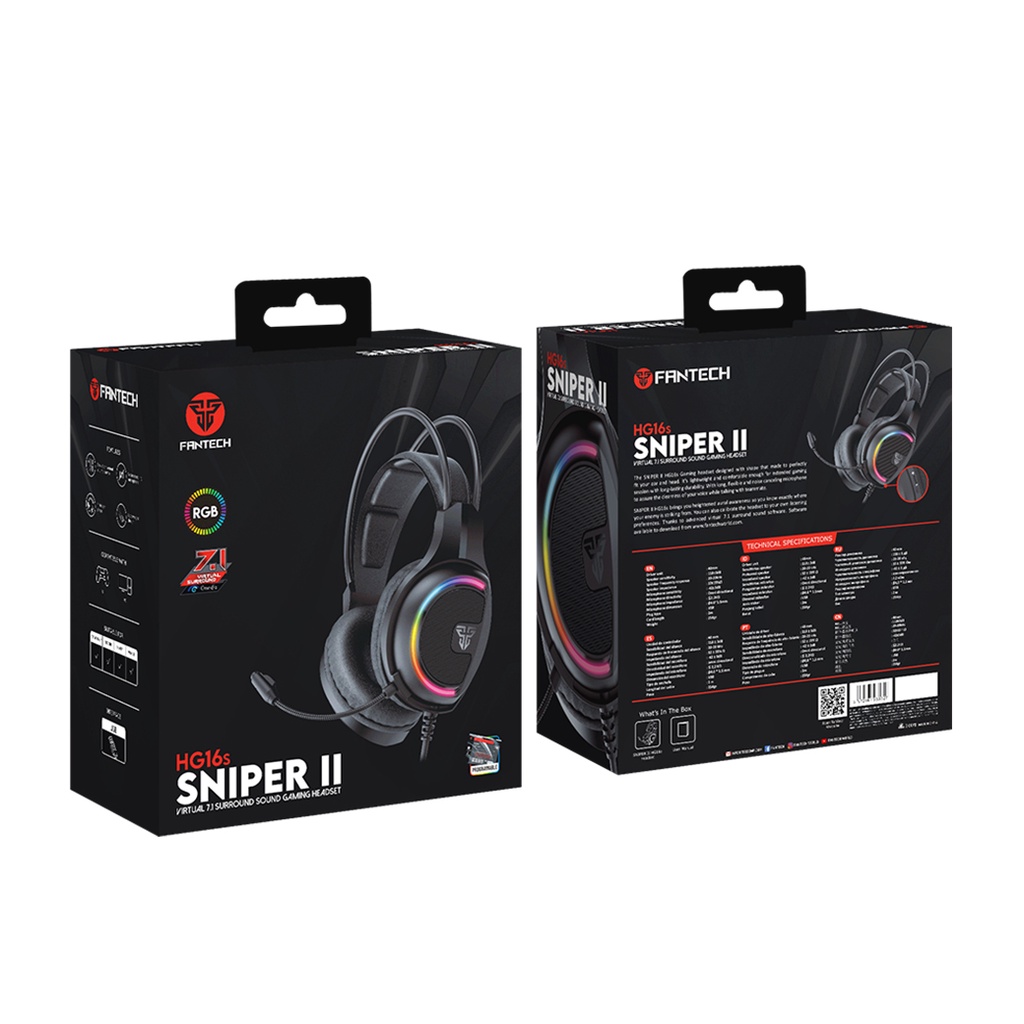 Fantech HG16S RGB Sniper II 7.1 Surround Sound Gaming Headset