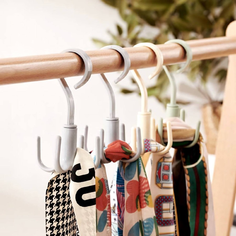 Gantungan 4 Kait 360° Putar / Gantungan 4 Kait Rotate 360° Serba Guna White_Cell