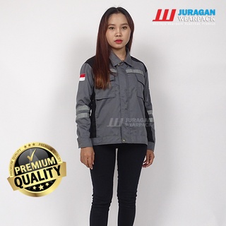 Jual Juragan Wearpack Baju Wearpack Safety Model Ultimate Warna Abu Kombinasi Hitam Indonesia