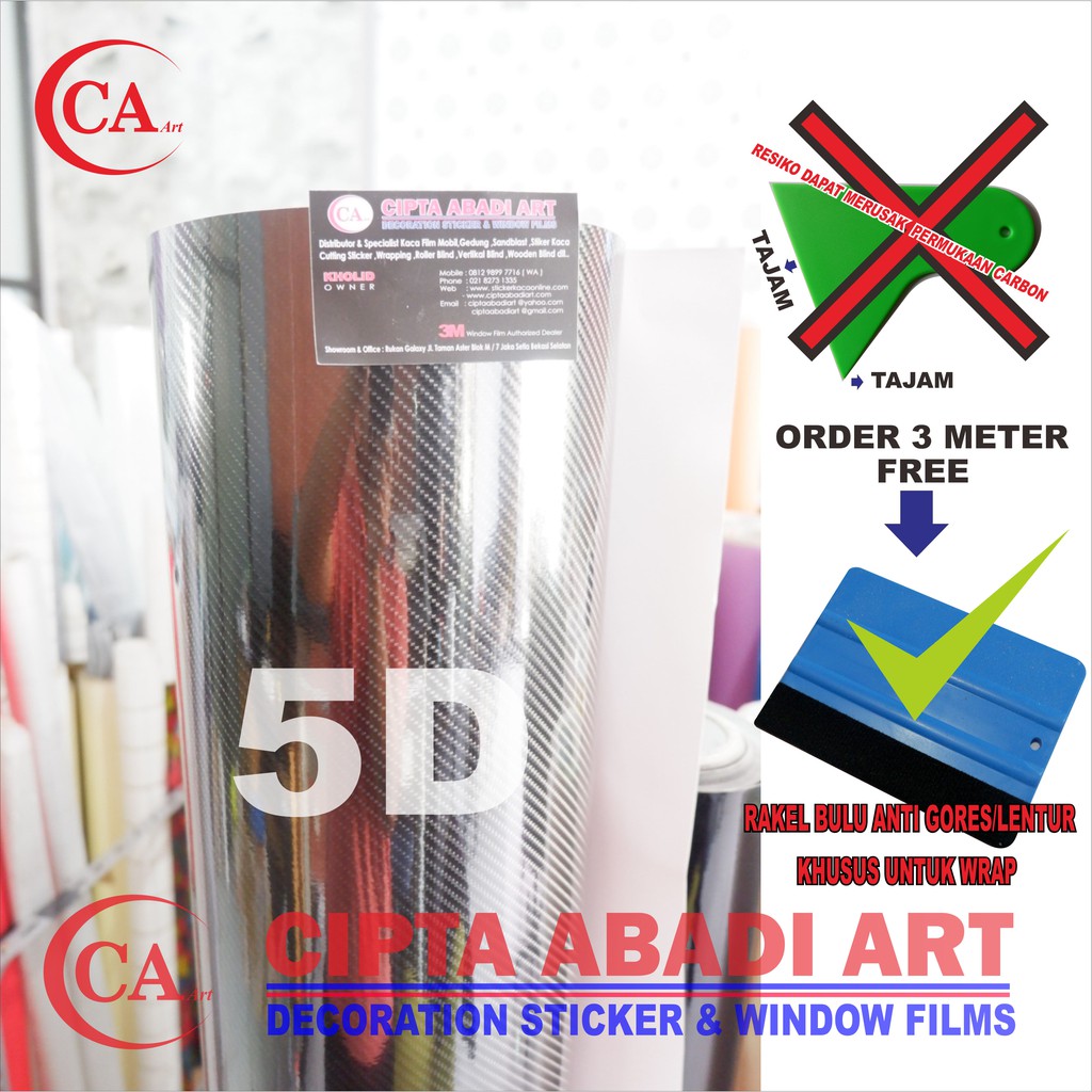 Scotlet Stiker Carbon Sticker Carbon 5d Fiber High Quality