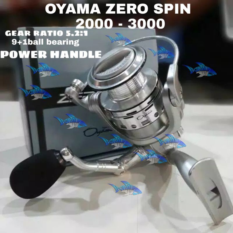 REEL SPINNING OYAMA ZERO SPIN 9+1 BALL BEARING POWER HANDLE SIZE 2000 3000