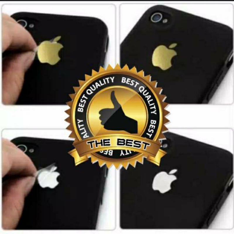 

sticker logo aple iphone isi 4 pcs
