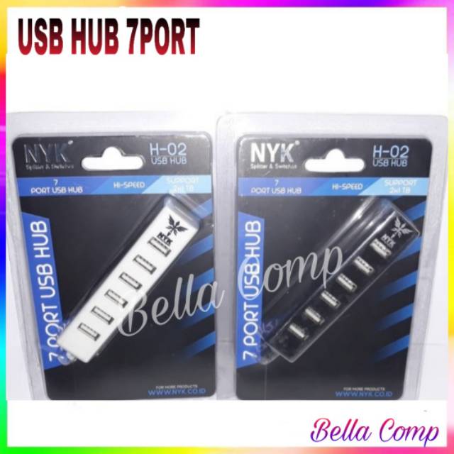 usb hub nyk support HDD 1TB 7PORT 2.0 NYK H02 USB HUB