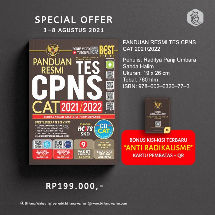 

TERMURAH Panduan Resmi Tes CPNS CAT 2019/2020 (Plus CD) KPL138