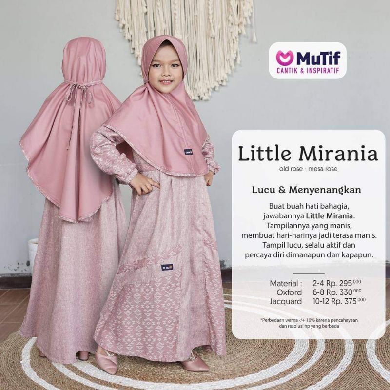MUTIF || GAMIS ANAK MUTIF MIRANIA