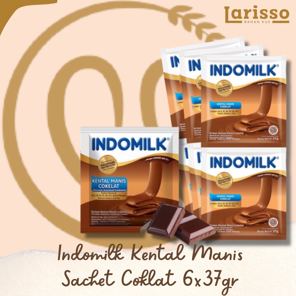 

INDOMILK SKM SUSU KENTAL MANIS COKLAT SACHET 6X37GR