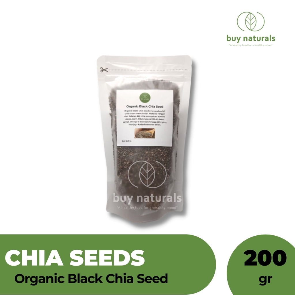

Organic Black Chia Seed 200gr / Chiaseed Hitam Organik - USDA Organic