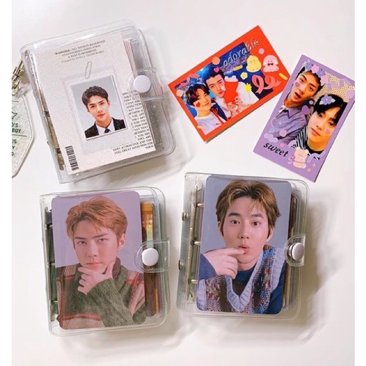 

[READY] 3 Ring PVC Jelly Mini Binder / Mini Diary Bullet Journal / Polco Photocard Binder