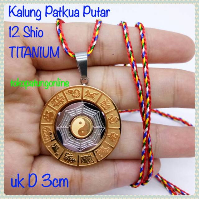 Kalung Shio Patkua Putar Titanium