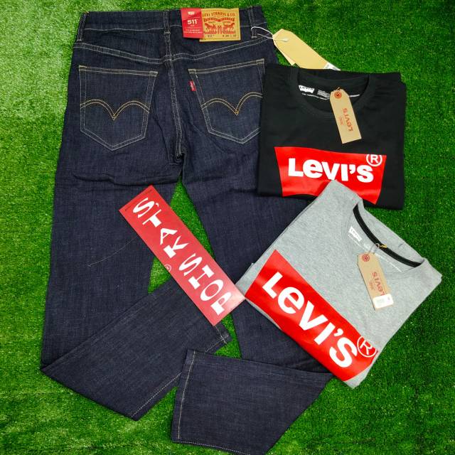 Celana levis 511 slimfit stretch import original navy