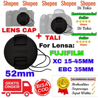 Lenscap / Penutup Lensa 52mm Untuk Fujifilm XC 15-45mm EBC 35MM 18MM Tutup Mirrorless 52 mm 15-45 35 18 mm Kamera Mirorles Fuji Film