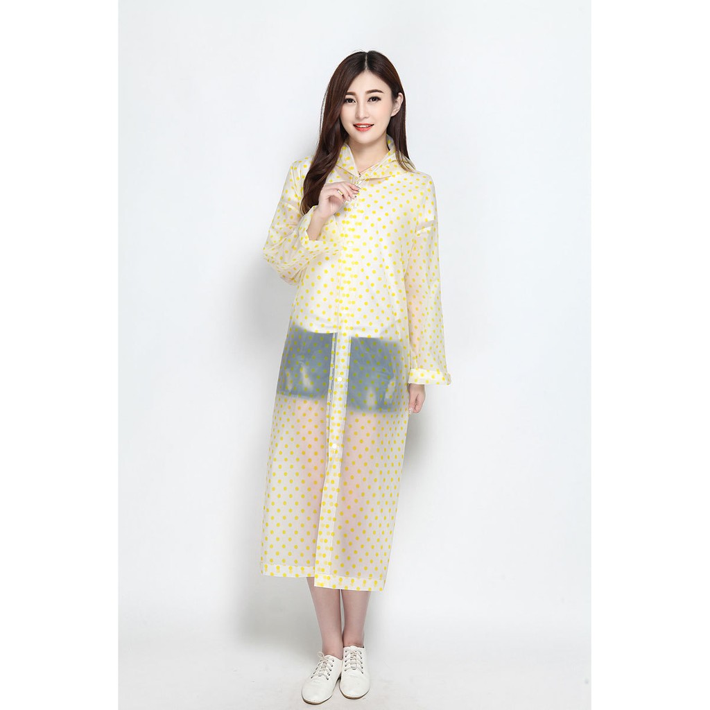 RA 05 Jas Hujan Poncho  Polkadot Unisex Korean Style