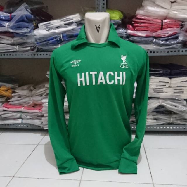 Jersey Retro A3 AAA Liverpool GK Kiper hijau 1981 LS