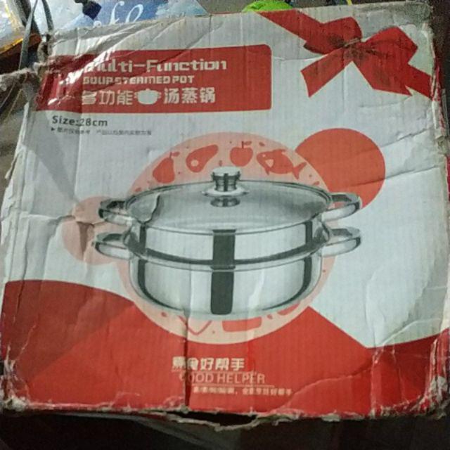 Dandang Steamer Panci Kukus Stainless Steel 28-steamer Pan