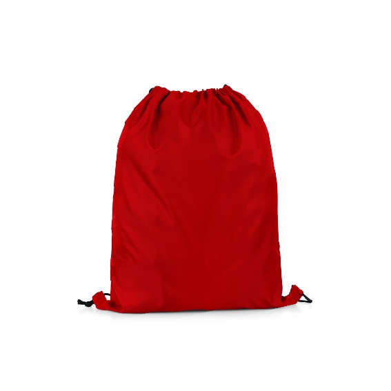 Tas Serut Taslan Polos - Ransel Drawstring Bag Waterproof Gymsack Bag-Merah