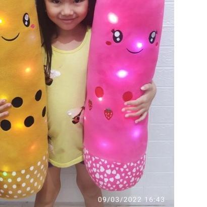 boneka boba jumbo besar realpick - guling coklat