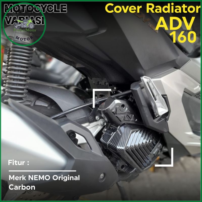 Cover Radiator ADV 160 Carbon Cover Tutup Radiator ADV 160 Carbon Nemo