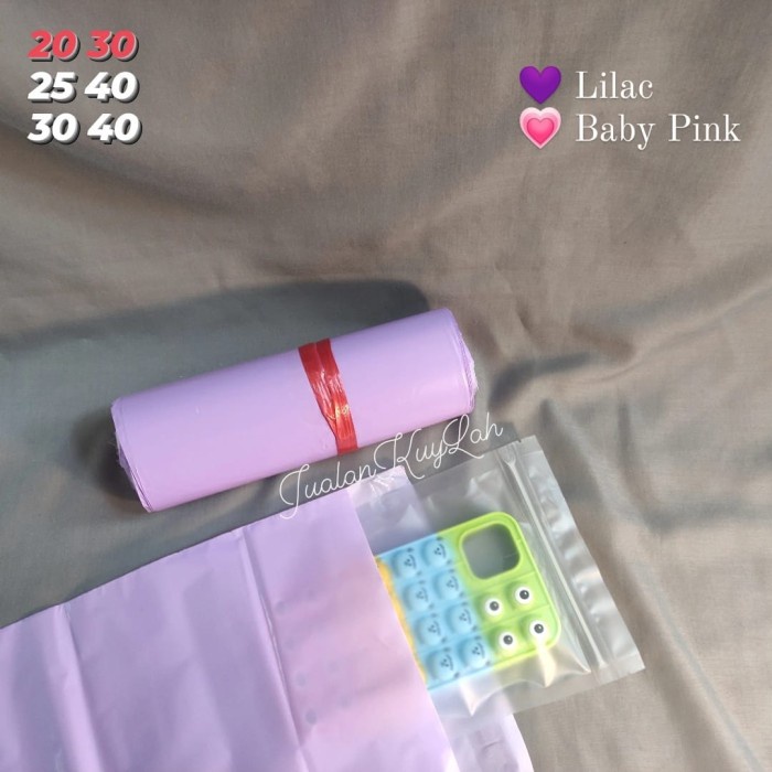 

Ginger- Plastik Packaging Polymailer LILAC BABY PINK 50PCS Segala Ukuran Murah - 20x30Lilac