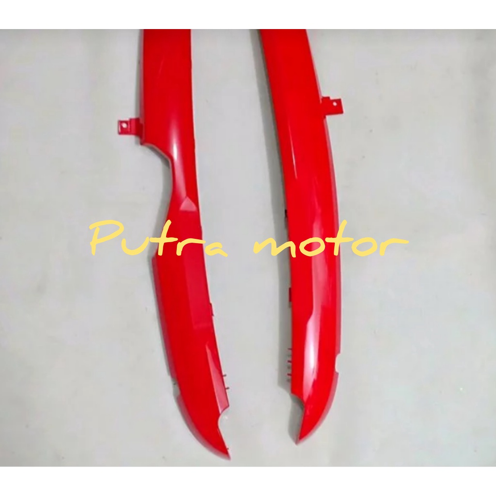 cover dek bawah kanan kiri scoopy fi 2013 2016 merah cabe Aldiva motor