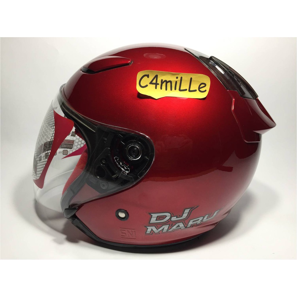 HELM KYT DJ MARU SOLID RED MAROON HALF FACE Shopee Indonesia  HELM KYT DJ MARU SOLID RED MAROON HALF FACE Shopee Indonesia
