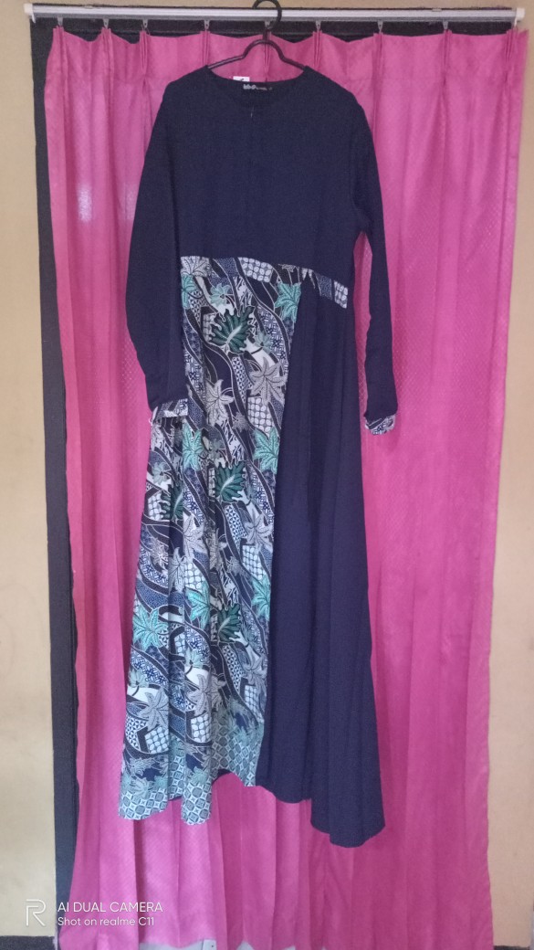 Batik Couple Muslim / Gamis Couple Keluarga Sabya