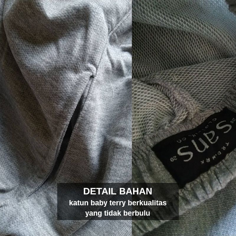 Sweatpants sweetpants Pria Celana Pendek Training Pria Bahan Baby Terry