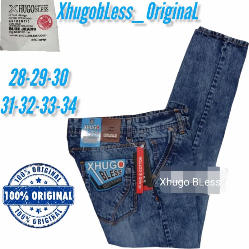 Hugo bless denim / celana jeans panjang pria / Jeans fashion snow wash