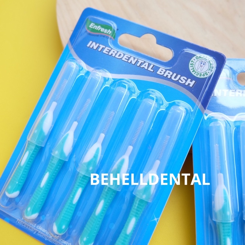 SIKAT SELA BEHEL GIGI ISI 5 Dengan Tutup - INTERDENTAL BRUSH ORTHO ENFRESH - DENTAL FLOSS BEHELLDENTAL - Sikat Pembersih Sela Celah Gusi Dan Gigi - Tusuk Orthodontics Orthodontics Ortho Dental Behelldental