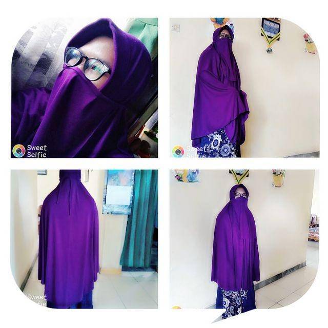 Khimar Cadar Jilbab Hijab 110cm X 135cm / JILBAB DENGAN CADAR