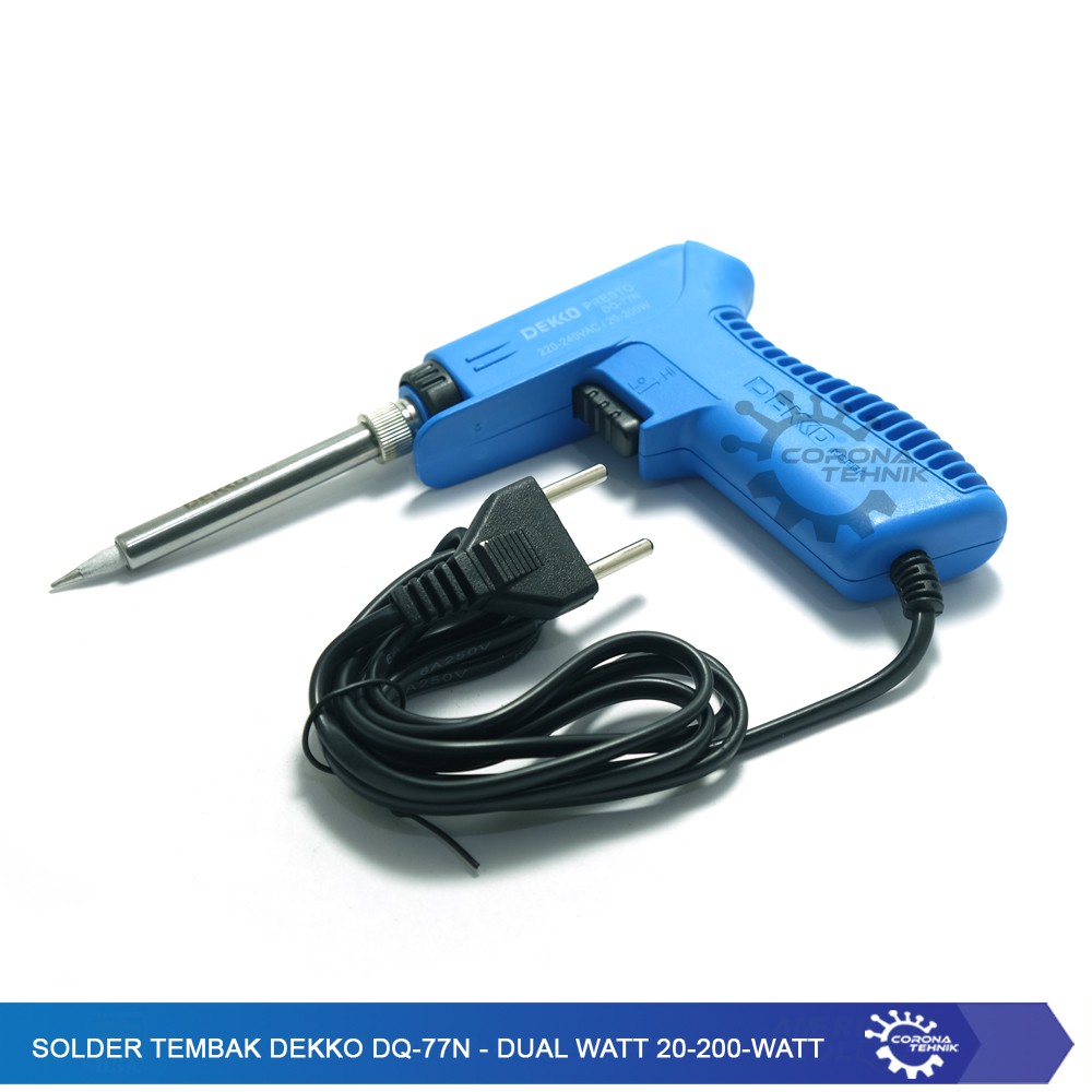 Solder Tembak Dekko DQ-77N - Dual watt 20-200 Watt