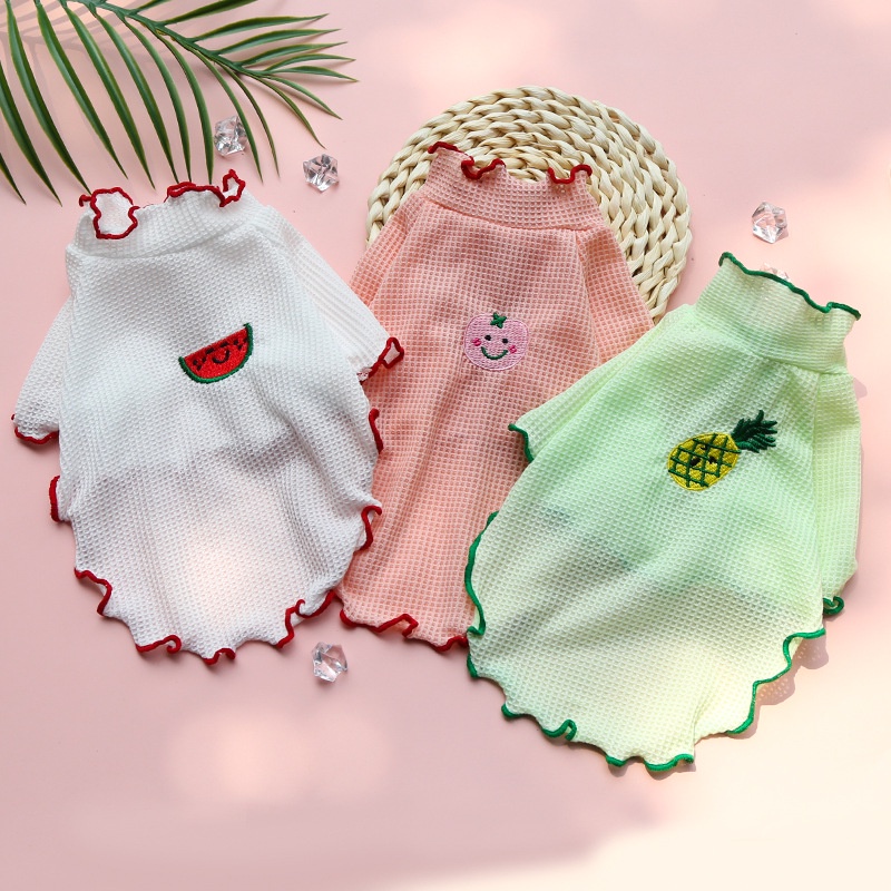 ★〓YUFeiPet〓★  New Pet Dog Clothes for Small Dogs Cat Summer Cute Curling Clothing for Dogs Spring Summer Cool Puppy