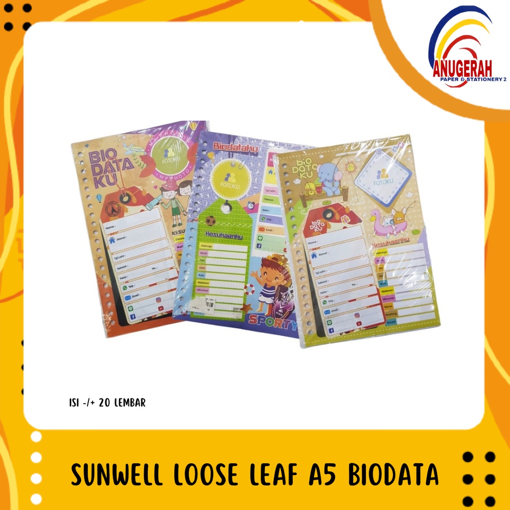 

SUNWELL LOOSE LEAF A5 BIODATA (PCS)