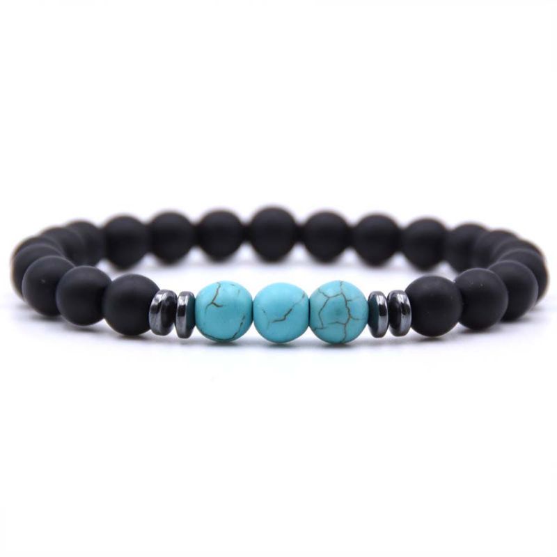 Gelang Batu Natural Batu Onyx Black Doff 8Mm