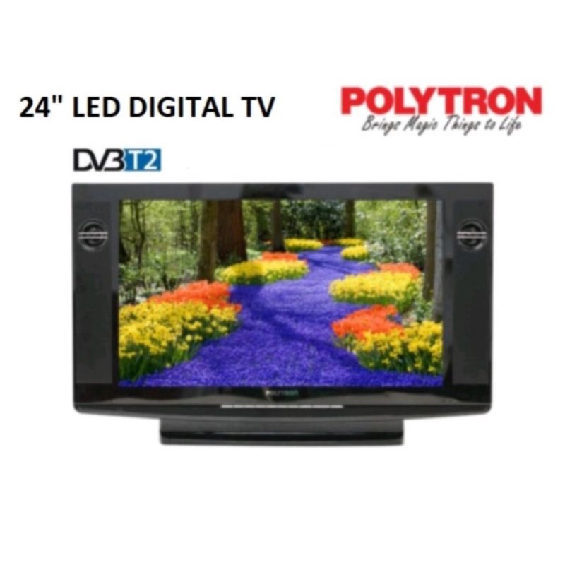 POLYTRON LED TABUNG TV 24" DIGITAL TV PLD24V223 /TV SEMI TABUNG POLYTRON 24"