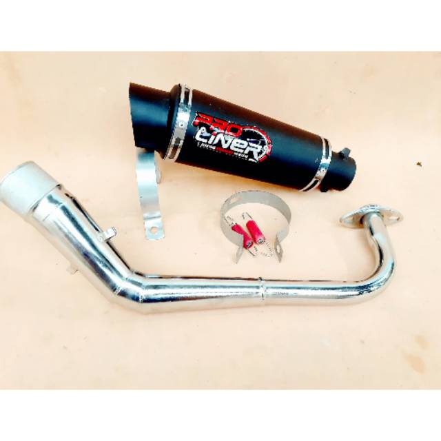 Knalpot Racing pro Liner Black Vario Led 110, Beat karbu fi 110, Scoopy