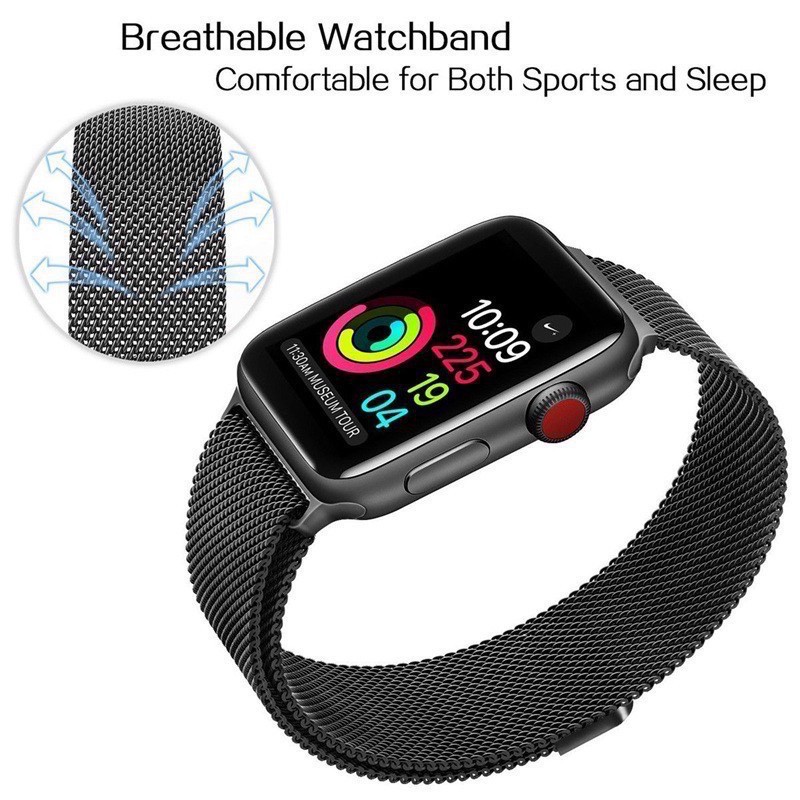 Milanese Loop Apple Watch Strap iWatch 7 6 Band 42mm 38mm 40mm 44mm 41mm 45mm Stainless Steel Bracelet Strap For iwatch Series 5 4 3 SE 2 1