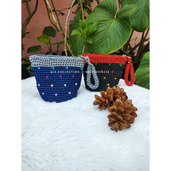 Dompet Koin Rajut Alas Bulat