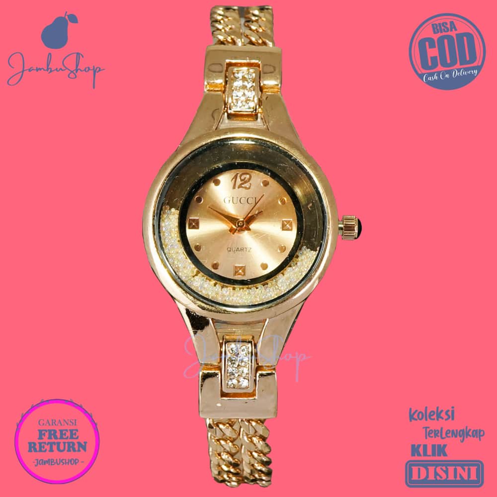 Jam Tangan Wanita Analog Permata Rose Gold GC-01 RF Rose Gold Jamtangan Original Stainless