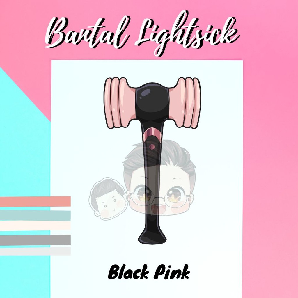 (1 HARI JADI ) BANTAL LIGHTSTICK KPOP BLACK PINK (Ukuran 65cm)