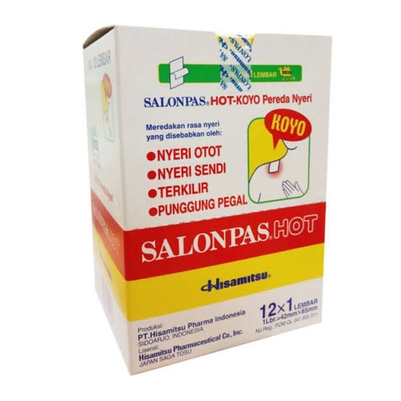 Salonpas Koyo Biru Hot Pereda Nyeri Otot Leher Terkilir Sakit Kepala Sachet Koyo