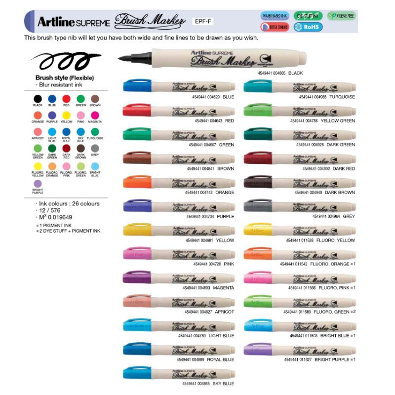 

ARTLINE Spidol Supreme Brush Marker EPF-F