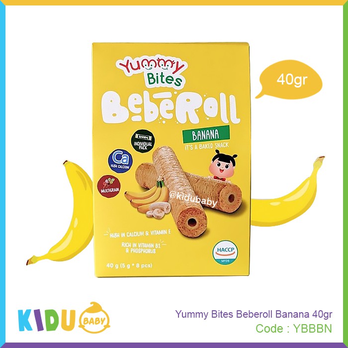 Yummy Bites Beberoll 40gr Cemilan Snack Bayi Kidu Baby