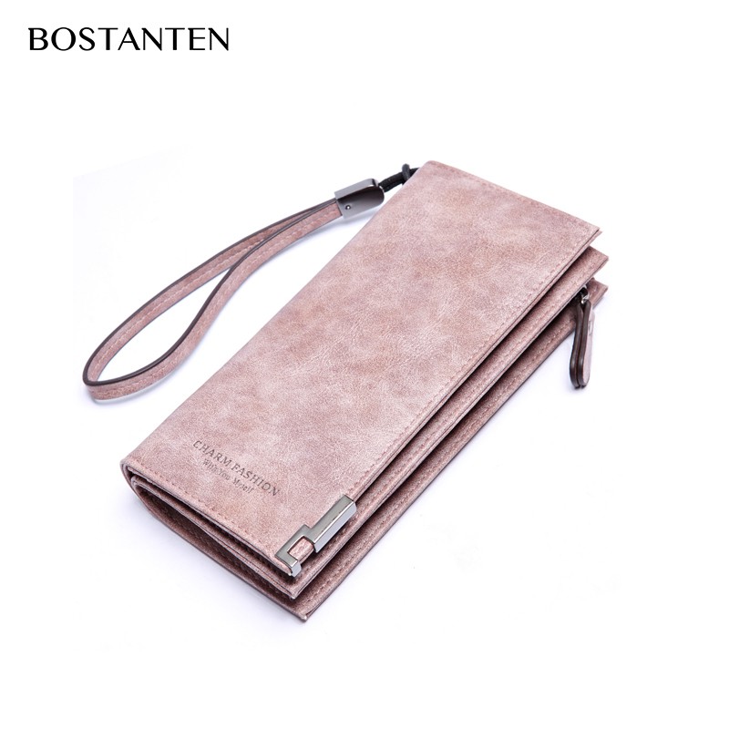 Bostanten Dompet Wanita dompet panjang perempuan PU Kulit 