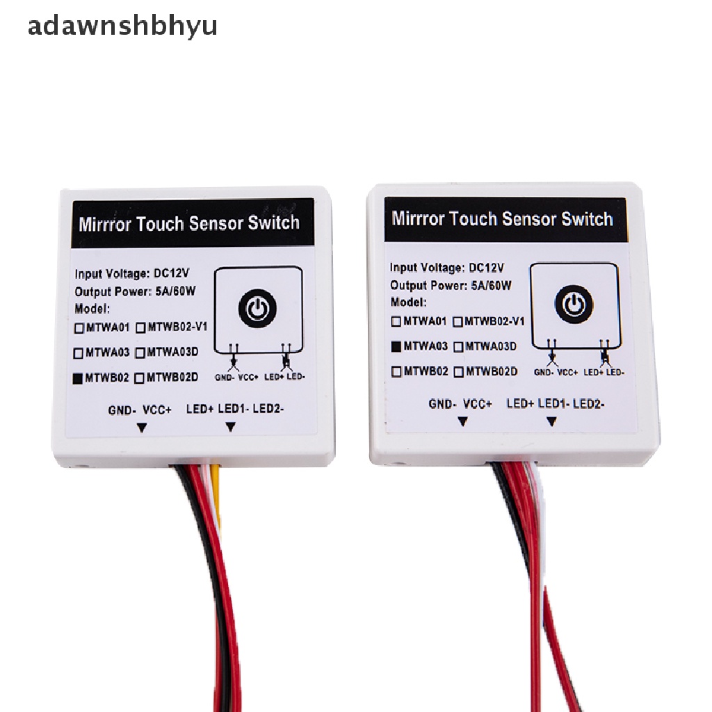 Adawnshbhyu 12V 5A Cermin Rias Kamar Mandi Lampu LED Saklar Sentuh Cermin Sensor Peredupan