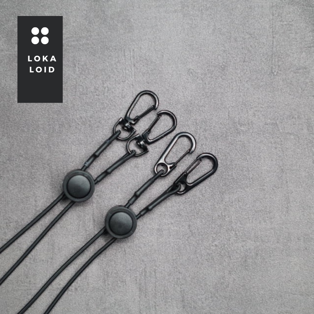 Tali Kalung Strap Konektor Masker Hijab Wanita Kaitan Masker Pria by Lokaloid Premium hook Besi Baja