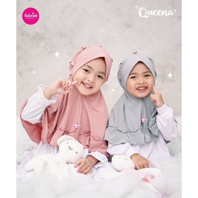 Babyjab Queena Jilbab Anak Lucu - Baby Jab Hijab Bergo Bayi Perempuan 0 1 2 3 4 5 6 7 Tahun