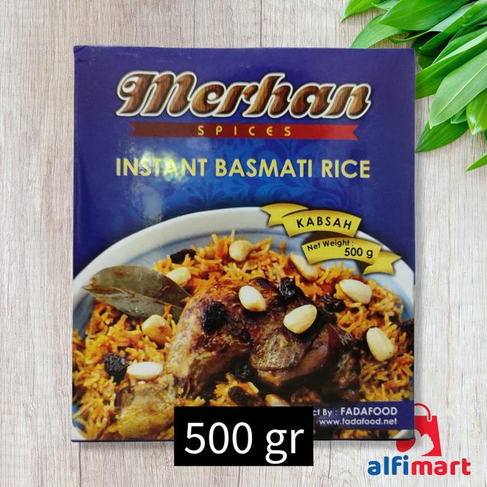 

Merhan Basmati Instant Nasi Kabsah 500 gram / Beras arab timur tengah Sae