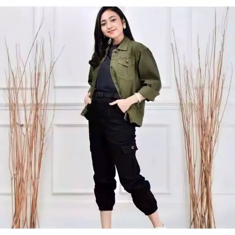 [Fashion Wanita] Celana JOGGER PANTS CARGO kekinian