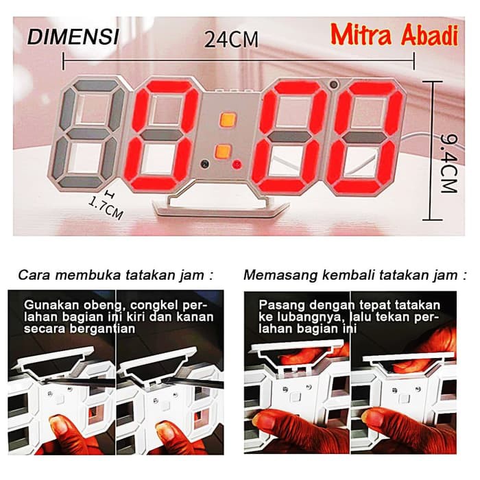 Jam Meja LED Digital / Modern LED Clock Style Tipe DS 6009 Minimalist